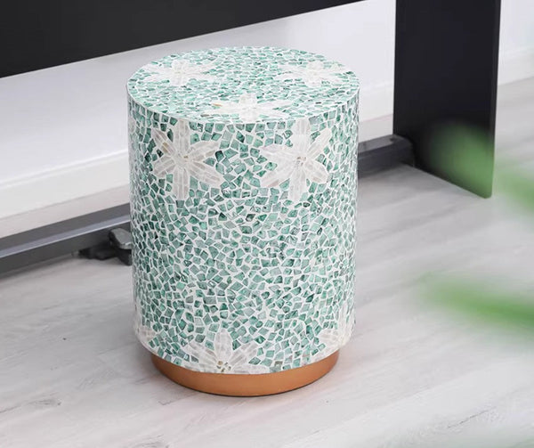 Modern Small Sofa Side Table, Unique Small End Table, Creative Coffee Table, Contemporary Round Side Table, Portable Casual Side Table-Grace Painting Crafts