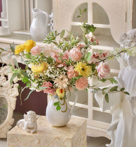 Large Bunch of Romantic Flowers for Bedroom, Table Centerpiece, Artificial Floral for Living Room, Beautiful Flower Arrangement Ideas for Interior Design-Grace Painting Crafts