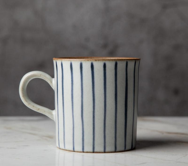 Cappuccino Coffee Mug, Handmade Pottery Coffee Cup, Large Capacity Coffee Cup, Pottery Tea Cup-Grace Painting Crafts