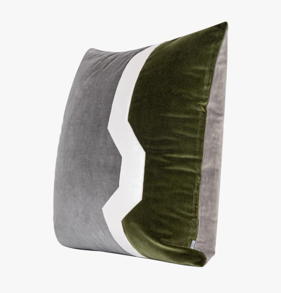 Modern Sofa Throw Pillows, Large Decorative Throw Pillows for Couch, Grey Green Abstract Contemporary Throw Pillow for Living Room-Grace Painting Crafts