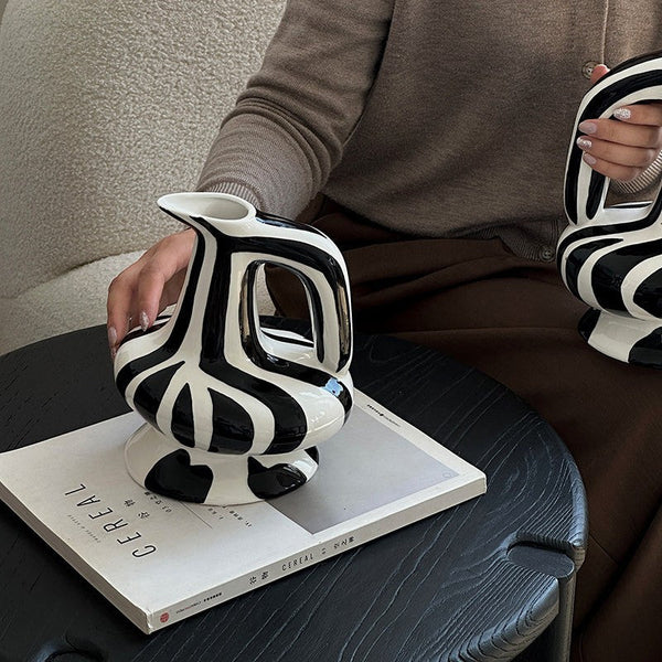 Porcelain Bud Vases, Handmade Water Holding Flower Vases, Modern Ceramic Flower Vases, Small Flower Vases on Table-Grace Painting Crafts