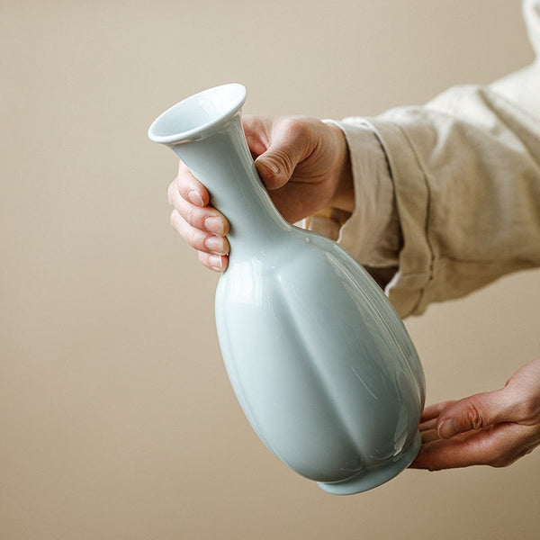 Small Flower Vases on Table, Rustic Porcelain Flower Vases, Ceramic Bud Vases, Handmade Water Holding Flower Vase-Grace Painting Crafts