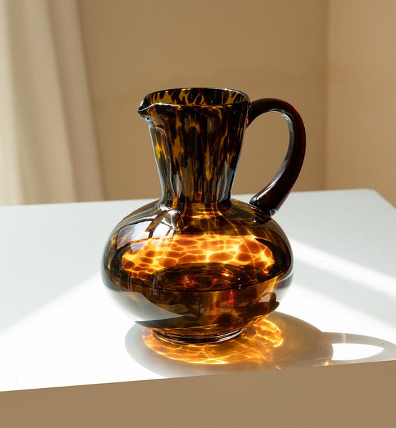 Handmade Modern Vases for Bedroom, Decorative Glass Vase, Mid Century Glass Vases, Centerpiece Contemporary Vases on Table, Modern Glass Vase for Flowers-Grace Painting Crafts