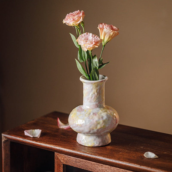 Handmade Water Holding Flower Vases, Modern Bouquet Flower Vases, Centerpiece on Dining Table, Large Flower Vase on Table, Pottery Flower Vases-Grace Painting Crafts