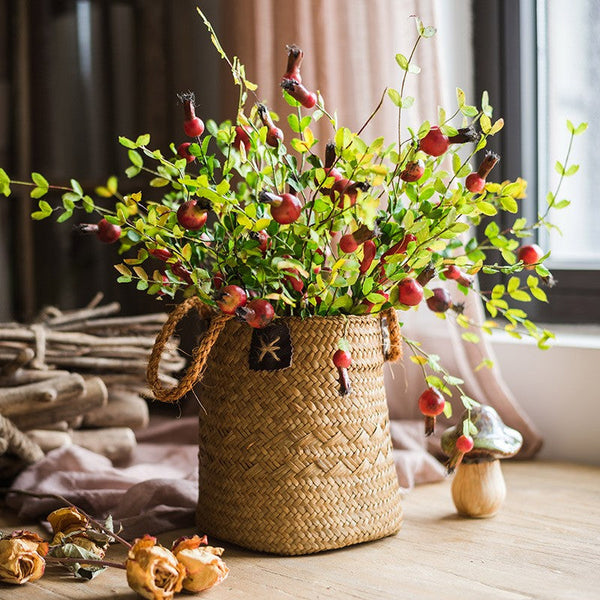 Pomegranate Branch, Beautiful Flower Arrangement Ideas for Home Decoration, Table Centerpiece, Artificial Fruit Plants, Spring Artificial Floral for Dining Room-Grace Painting Crafts