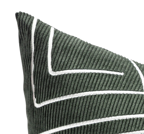Contemporary Cushions for Interior Design, Large Modern Decorative Pillows for Sofa, Green Modern Throw Pillows for Couch-Grace Painting Crafts