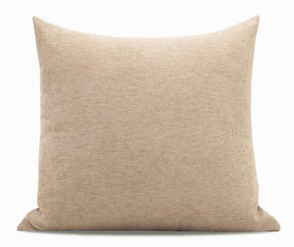 Contemporary Light Brown Modern Sofa Pillows, Large Square Modern Throw Pillows for Couch, Simple Decorative Throw Pillows, Large Throw Pillow for Interior Design-Grace Painting Crafts