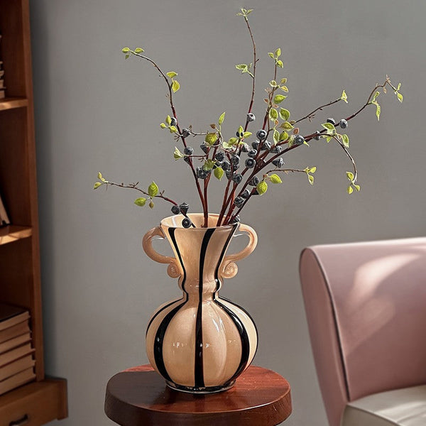 Creative Modern Vases for Living Room, Flower Vases on Table, Modern Glass Flower Vases, Glass Flower Vases, Handmade Glass Bud Vases-Grace Painting Crafts