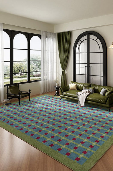 Contemporary Modern Rugs for Living Room, Mid Century Modern Rugs, Colorful Absract Rugs for Bedroom, Minimalist Geometric Rugs for Living Room-Grace Painting Crafts