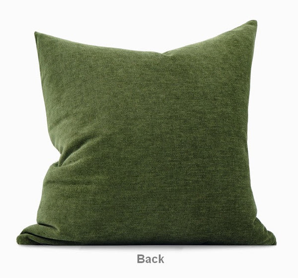 Green White Modern Sofa Pillows, Large Square Modern Throw Pillows for Couch, Simple Throw Pillow for Interior Design, Large Decorative Throw Pillows-Grace Painting Crafts