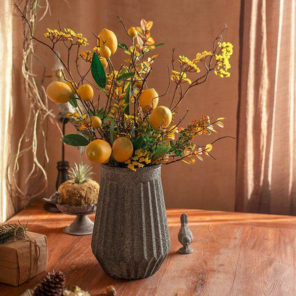Lemon Branch, Fragrans stems, Fern leaf, Creative Flower Arrangement Ideas for Home Decoration, Unique Artificial Flowers, Simple Artificial Floral for Dining Room Table-Grace Painting Crafts