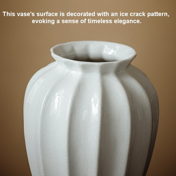 Large Flower Vases on Table, Centerpiece Ceramic Bud Vases, Porcelain Flower Vases, Handmade Water Holding Flower Vase-Grace Painting Crafts