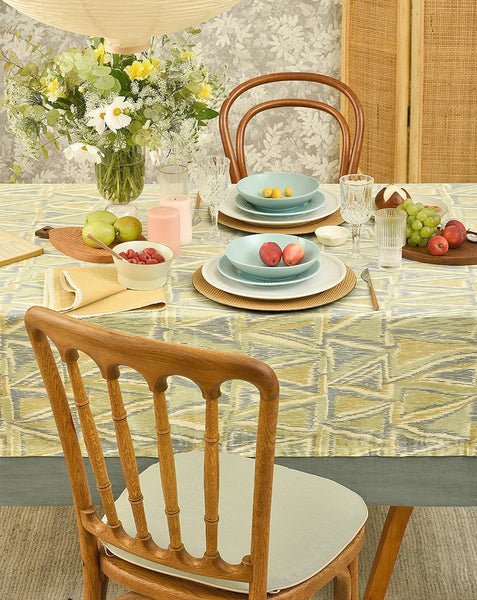 Geometric Modern Table Covers for Kitchen, Extra Large Rectangle Tablecloth for Dining Room Table, Country Farmhouse Tablecloths for Oval Table-Grace Painting Crafts