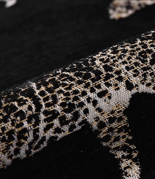 Black Decorative Pillow Covers, Large Modern Sofa Pillow Cases, Cheetah Modern Pillows for Couch, Abstract Decorative Throw Pillows for Living Room-Grace Painting Crafts