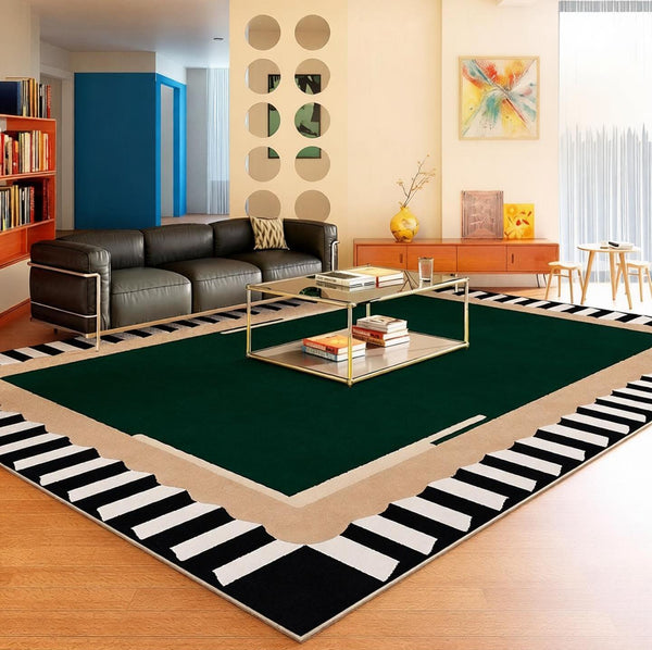 Mid Century Modern Rugs, Contemporary Modern Rugs under Coffee Table, Colorful Modern Rugs for Living Room, Dining Room Geometric Modern Rugs-Grace Painting Crafts