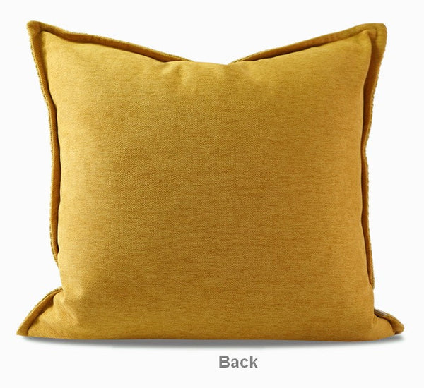 Large Yellow Square Modern Throw Pillows for Couch, Contemporary Modern Sofa Pillows, Simple Decorative Throw Pillows, Large Throw Pillow for Interior Design-Grace Painting Crafts