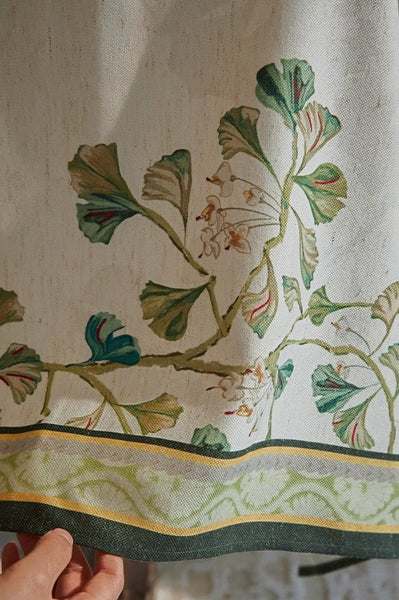 Extra Large Modern Rectangular Tablecloth for Dining Room Table, Ginkgo Leaves Table Covers, Square Tablecloth for Kitchen, Large Tablecloth for Round Table-Grace Painting Crafts