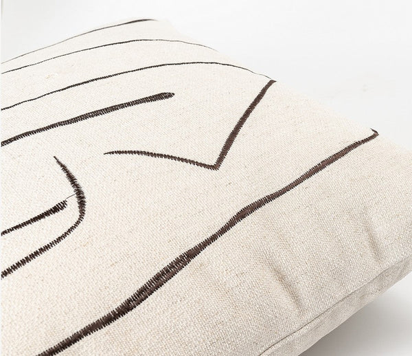 Geometric Square Modern Throw Pillows for Couch, Beige Decorative Throw Pillows, Large Contemporary Throw Pillow for Interior Design-Grace Painting Crafts