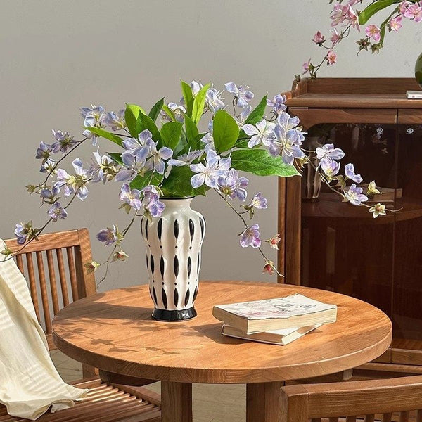 Modern Flower Vases on Table, Porcelain Flower Vases, Water Holding Flower Vases, Handmade Bouquet Ceramic Vases-Grace Painting Crafts