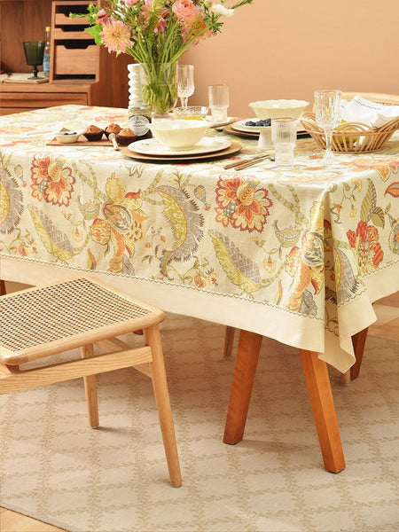 Extra Large Rectangle Tablecloth for Dining Room Table, Country Farmhouse Tablecloth, Square Tablecloth for Round Table, Rustic Table Covers for Kitchen-Grace Painting Crafts