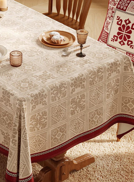 Large Table Cover for Dining Room Table, Holiday Rectangular Tablecloth for Dining Table, Modern Rectangle Tablecloth for Oval Table-Grace Painting Crafts