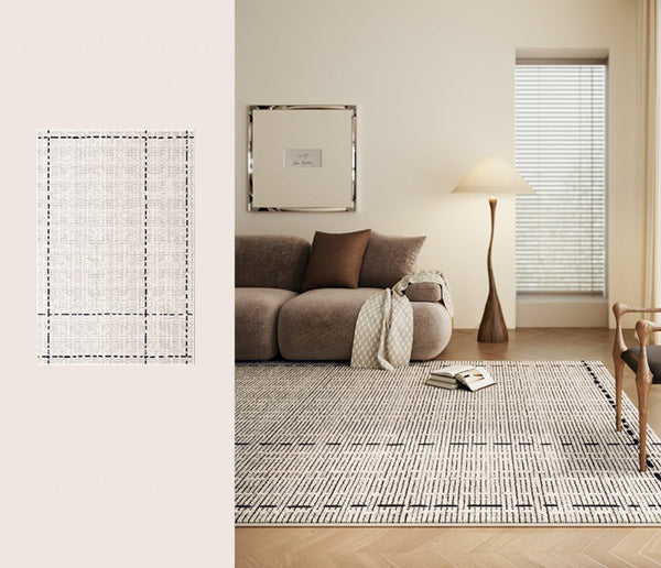 Mid Century Modern Rugs for Bedroom, Large Modern Rugs for Living Room, Contemporary Abstract Rugs under Dining Room Table-Grace Painting Crafts