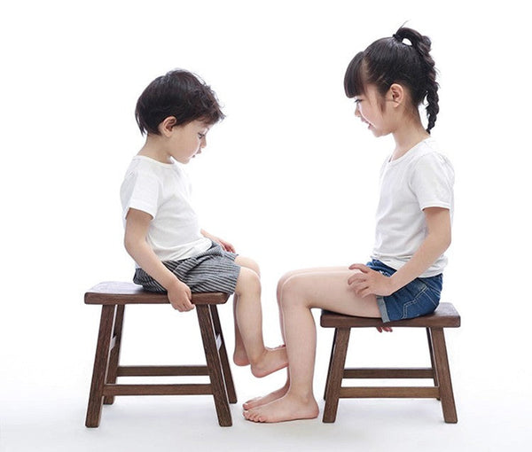 Wenge Wood Stool, Children's Wooden Stool, Shoe-changing Stool, Solid Wood low Stool, Sofa Stool, Dining Table Stool-Grace Painting Crafts