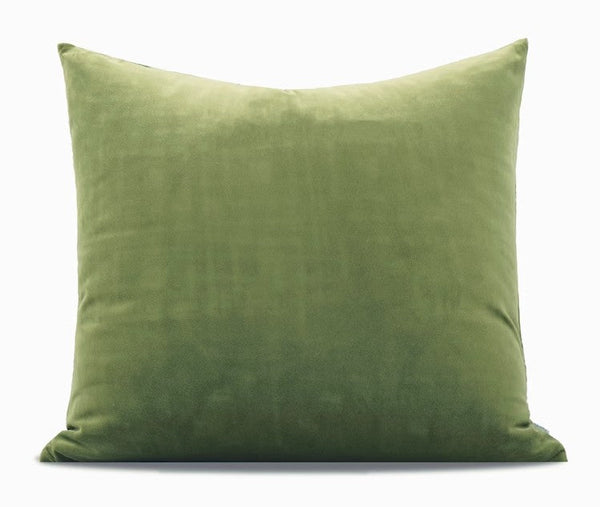 Large Square Modern Throw Pillows for Couch, Green Geometric Modern Sofa Pillows, Large Decorative Throw Pillows, Simple Throw Pillow for Interior Design-Grace Painting Crafts