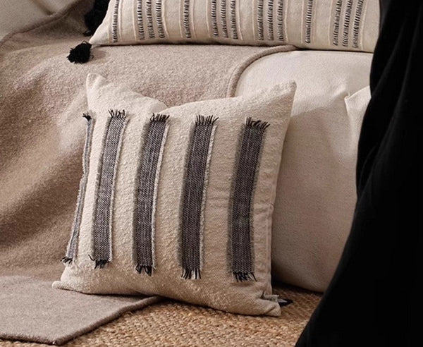 Large Throw Pillow for Interior Design, Large Square Modern Throw Pillows for Couch, Contemporary Modern Sofa Pillows for Bedroom, Simple Decorative Throw Pillows-Grace Painting Crafts