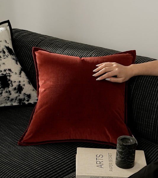 Large Modern Sofa Pillows, Modern Pillows for Couch, Red Decorative Pillow Covers, Decorative Throw Pillows for Living Room-Grace Painting Crafts