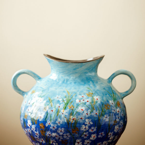 Large Flower Vases on Table, Modern Pottery Flower Vases, Centerpiece on Dining Table, Handmade Water Holding Flower Vases, Pottery Bud Vases-Grace Painting Crafts
