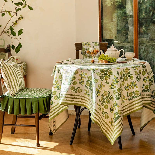 Canterbury Bell and Pomegranate Table Covers for Round Table, Large Modern Rectangle Tablecloth for Dining Table, Farmhouse Table Cloth for Oval Table-Grace Painting Crafts