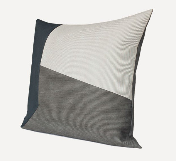 Large Modern Throw Pillows, Decorative Throw Pillow for Couch, Blue Grey Modern Sofa Pillows, Decorative Throw Pillows for Living Room, Large Square Pillows-Grace Painting Crafts