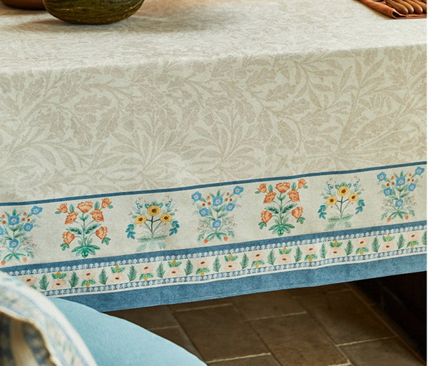 Large Modern Rectangle Tablecloth for Dining Table, Spring Flower Table Covers for Round Table, Farmhouse Table Cloth for Oval Table, Square Tablecloth for Kitchen-Grace Painting Crafts