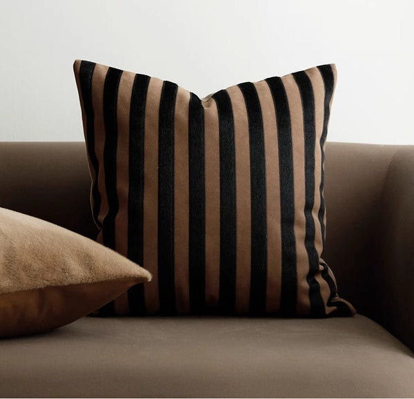 Large Modern Decorative Pillows for Sofa, Contemporary Cushions for Interior Design, Brown Modern Throw Pillows for Couch-Grace Painting Crafts