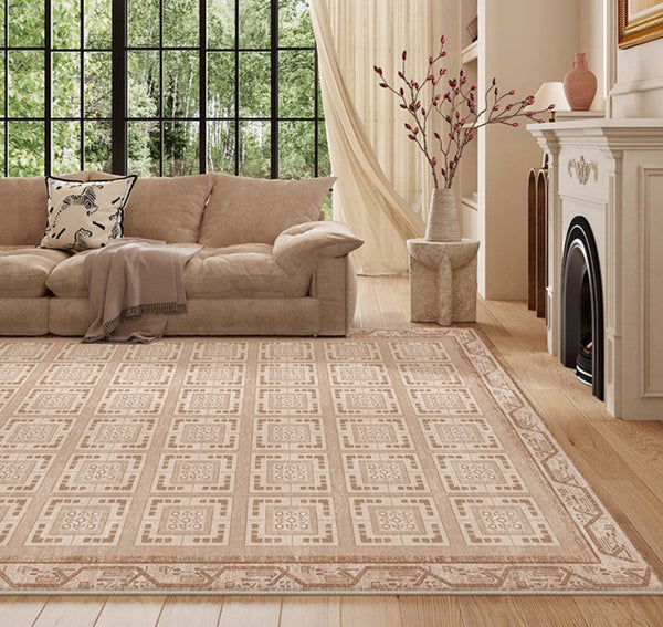 Geometric Modern Rug Ideas for Living Room, Modern Rugs for Living Room, Mid Century Contemporary Area Rugs for Dining Room-Grace Painting Crafts