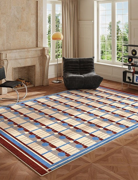 Modern Living Room Rug Ideas, Mid Century Modern Rugs for Bedroom, Large Contemporary Area Rugs for Dining Room-Grace Painting Crafts