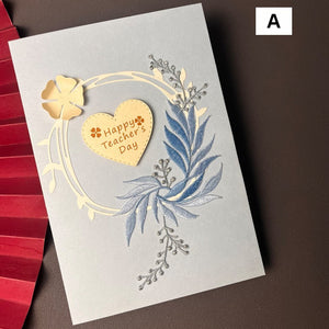 Creative Teacher's Day Greeting Card, Beautiful Greeting Cards, Embroidery Greeting Cards, Original Handmade Embroidery Greeting Cards-Grace Painting Crafts