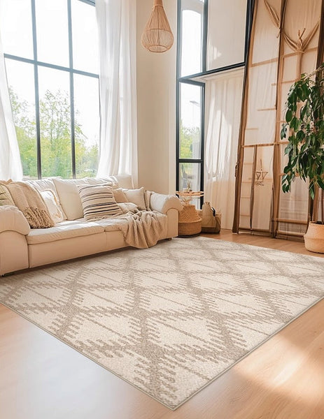 Abstract Modern Rugs for Living Room, Extra Large Modern Rugs under Dining Room Table, Contemporary Geometric Carpets, Contemporary Modern Rugs-Grace Painting Crafts