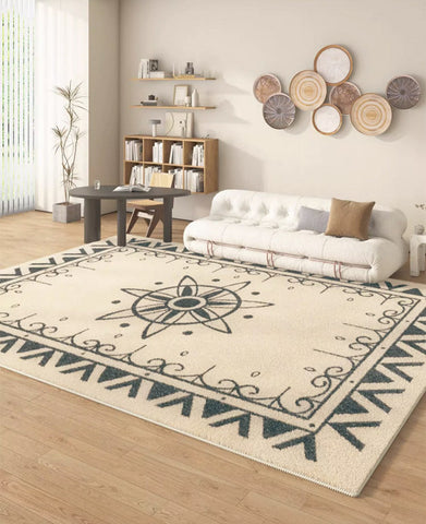 Hallway Modern Runner Rugs, Thick Contemporary Area Rugs Next to Bed, Abstract Area Rugs for Living Room, Modern Rugs under Dining Room Table-Grace Painting Crafts