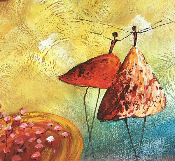 Simple Modern Painting, Ballet Dancer Painting, Acrylic Painting for Sale, Abstract Painting for Bedroom, Buy Wall Art Online-Grace Painting Crafts