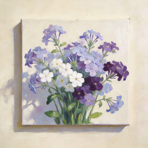 Original Flower Paintings, A Bunch of Blooming Forget-me-nots, Still Life Painting, Small Canvas Artwork, Hand Painted Canvas Art, Buy Small Paintings Online-Grace Painting Crafts