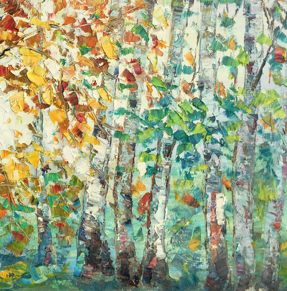 Autumn Tree Landscape Painting, Landscape Painting for Sale, Autumn Paintings, Living Room Wall Art Paintings, Custom Original Painting-Grace Painting Crafts