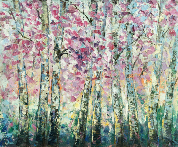 Landscape Oil Paintings, Autumn Tree Painting, Oil Painting on Canvas, Custom Original Painting for Sale-Grace Painting Crafts