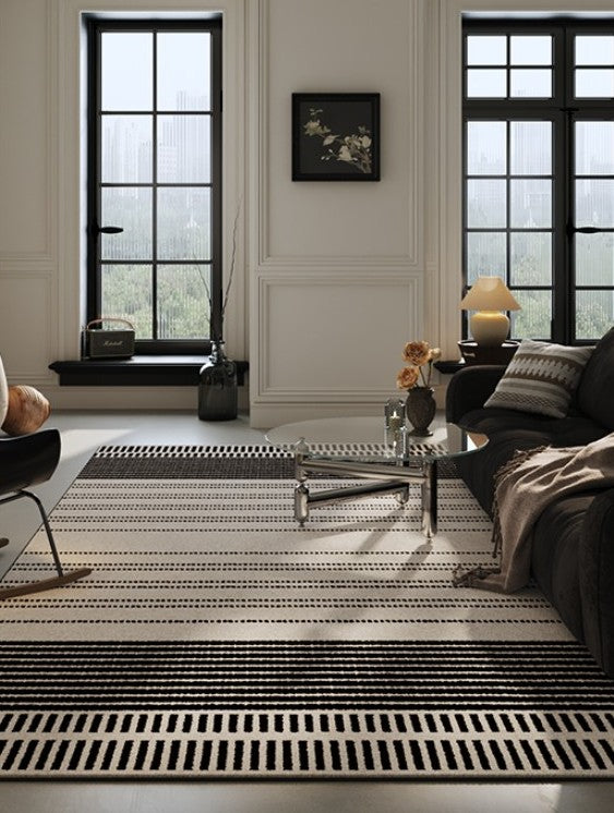 Geometric Contemporary Modern Rugs Next to Bed, Large Abstract Rugs for Living Room, Extra Large Modern Area Rugs-Grace Painting Crafts