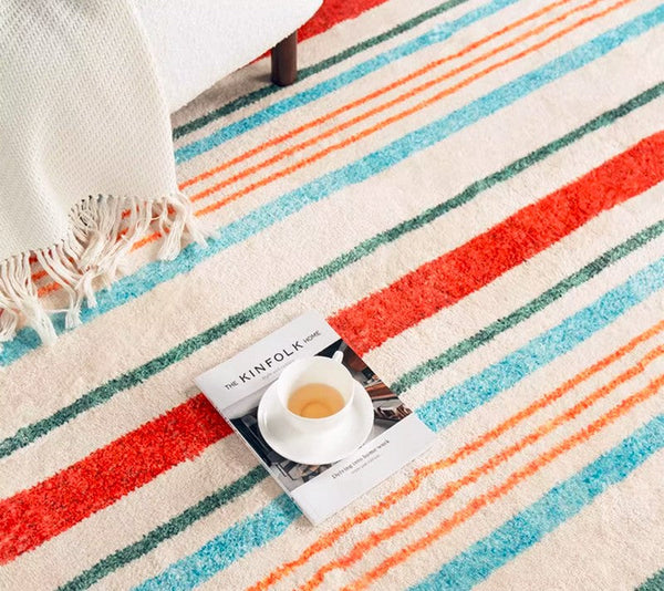 Abstract Contemporary Round Rugs, Geometric Modern Rugs for Bedroom, Thick Round Rugs for Dining Room, Modern Area Rugs under Coffee Table-Grace Painting Crafts