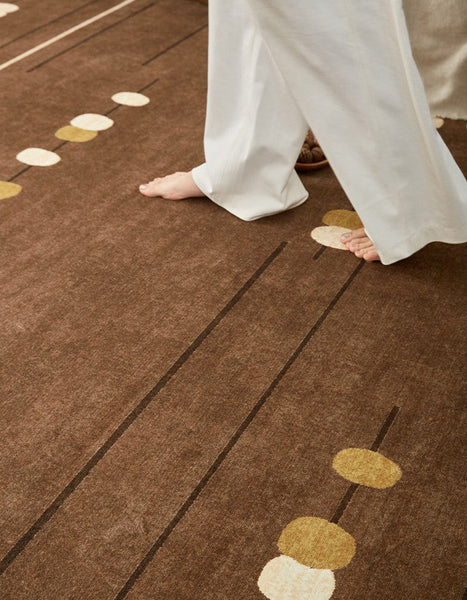 Living Room Modern Rug Ideas, Mid Century Modern Rugs for Bedroom, Large Contemporary Area Rugs for Dining Room-Grace Painting Crafts