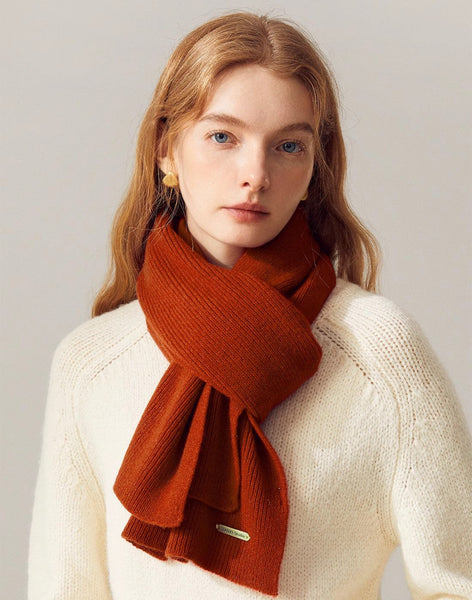 Winter Wool Scarf, Modern Wool Scarf for Women, Cold Weather Scarves, Casual Scarf for Women, Birthday Gift for Girl, Soft Wool Scarf for Women-Grace Painting Crafts
