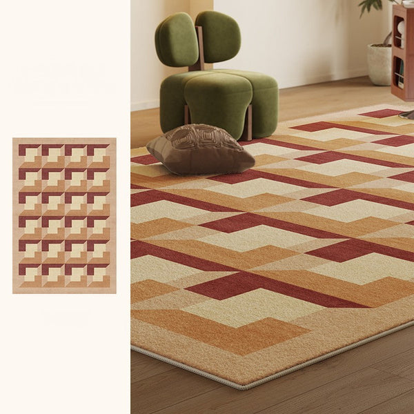 Modern Rugs for Dining Room, Large Modern Rugs for Living Room, Mid Century Modern Rugs for Bedroom, Abstract Geometric Modern Rugs