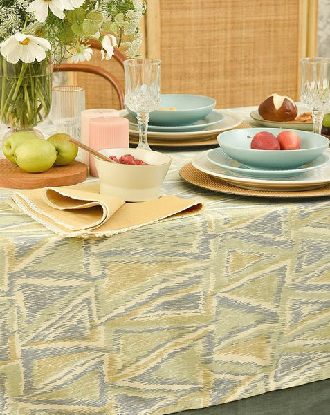 Geometric Modern Table Covers for Kitchen, Extra Large Rectangle Tablecloth for Dining Room Table, Country Farmhouse Tablecloths for Oval Table-Grace Painting Crafts